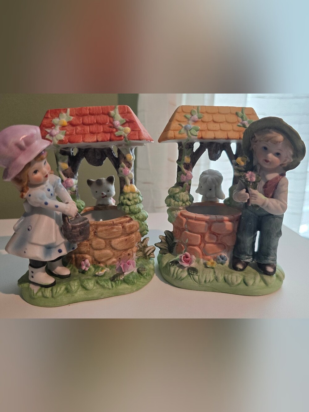 Norleans Girl and Boy Well Figurine Set - Decorative Home Accents